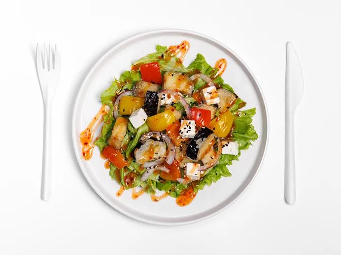 Салат с хрустящим балкажаном